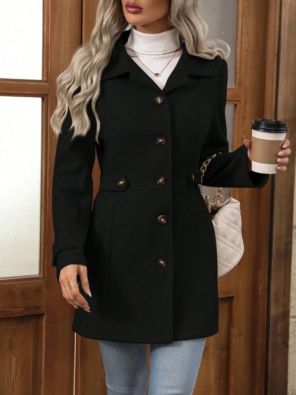 Classic Fit Women's Wool Trench Coat