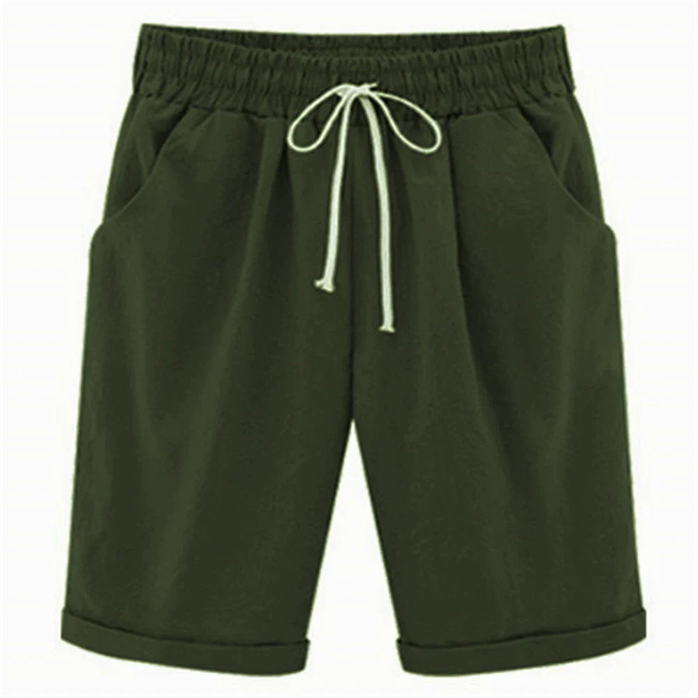 Comfortable Men's Cotton Shorts Elastic Waist