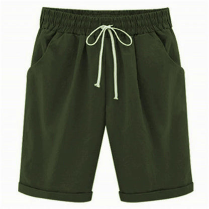 Comfortable Men's Cotton Shorts Elastic Waist