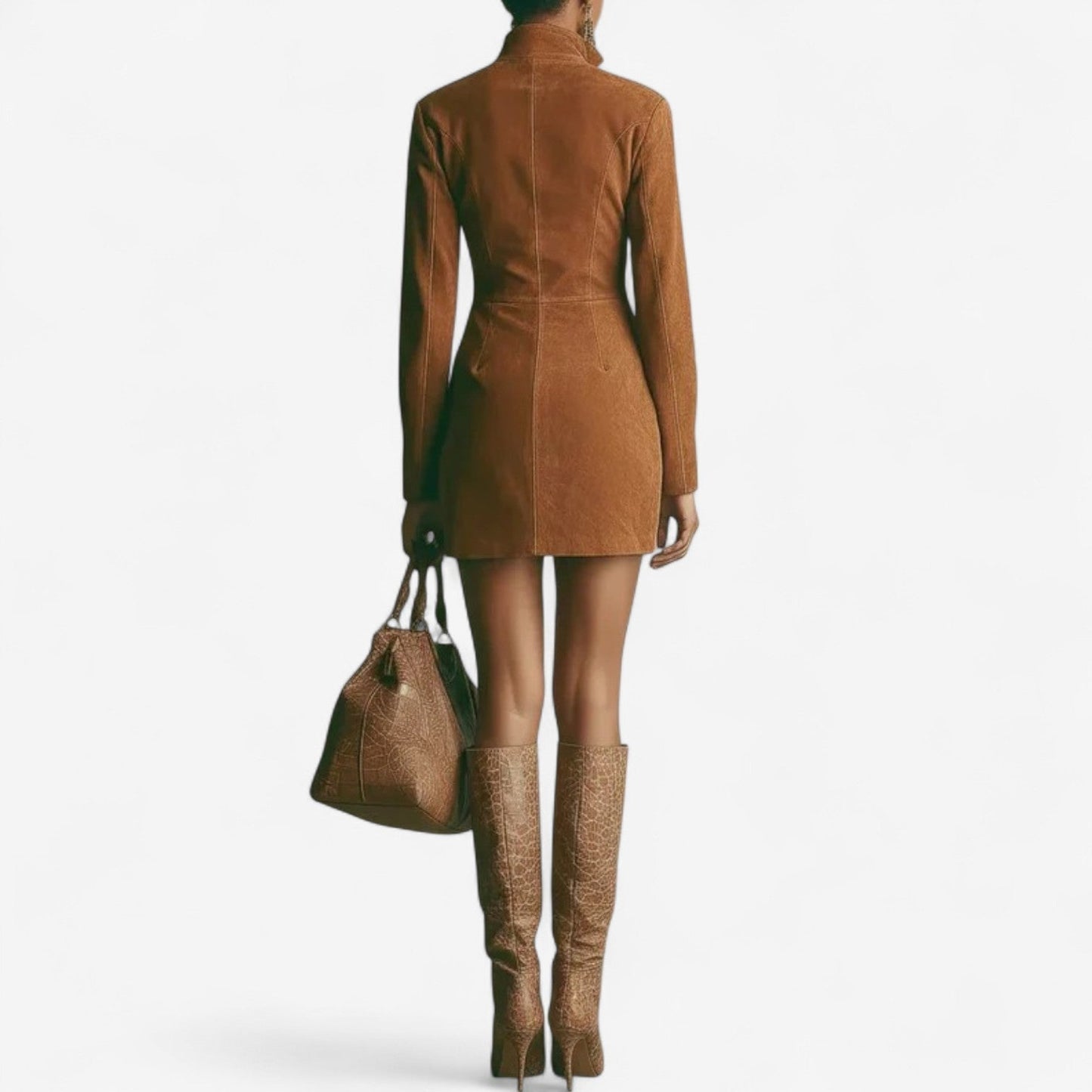 Easy Zip Front Midi Dress