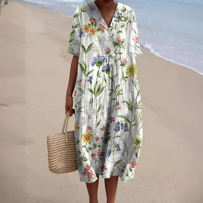 Vibrant Floral Women's Sundress for Summer