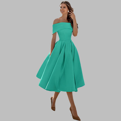Chic Strapless Silk Formal Evening Dress