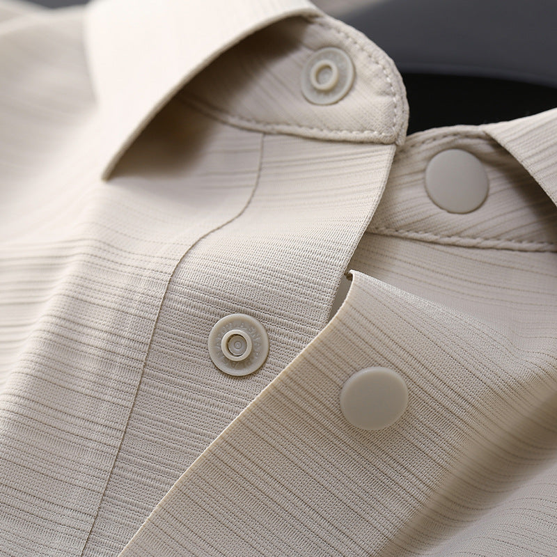 Cool Breathable Silk Polo Shirt