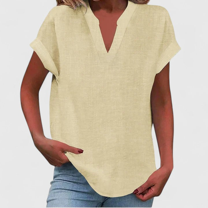 Elegant V-Neck Top for Women's Daily Wear