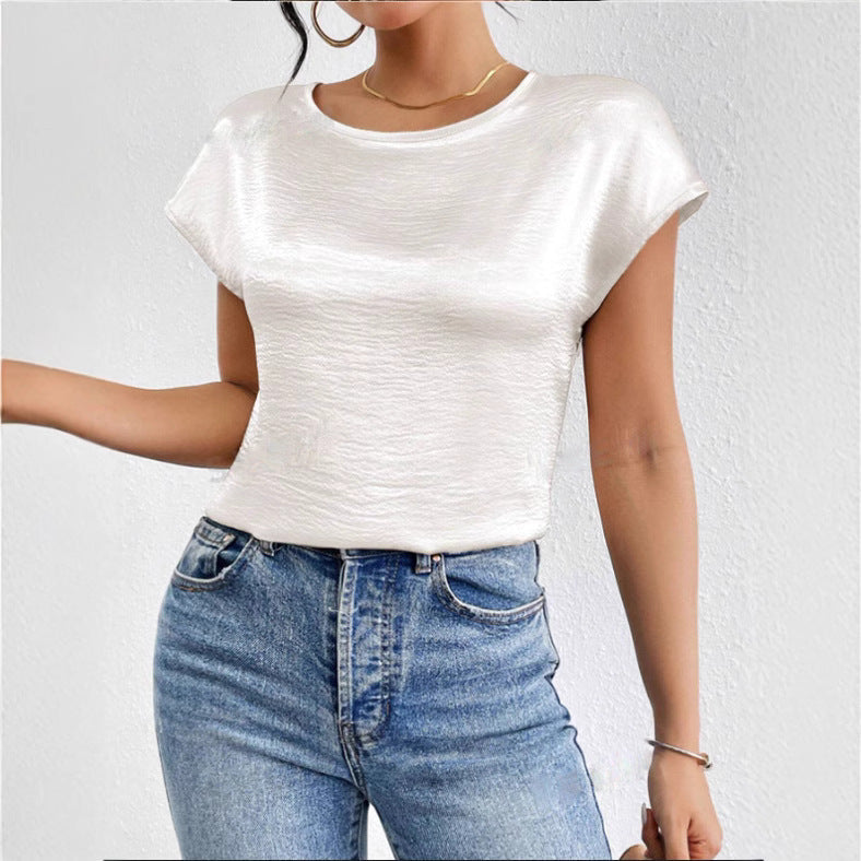 Casual Loose Fit Women's Short Sleeve Top