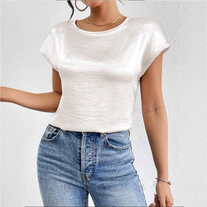 Casual Loose Fit Women's Short Sleeve Top