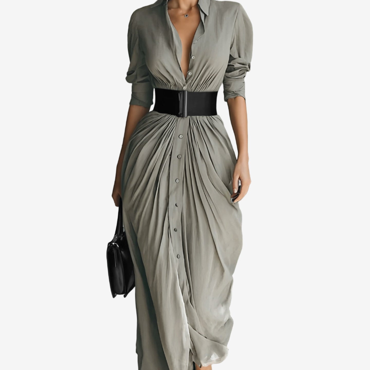 Elegant Long Sleeve Women's Dress - Olytrend