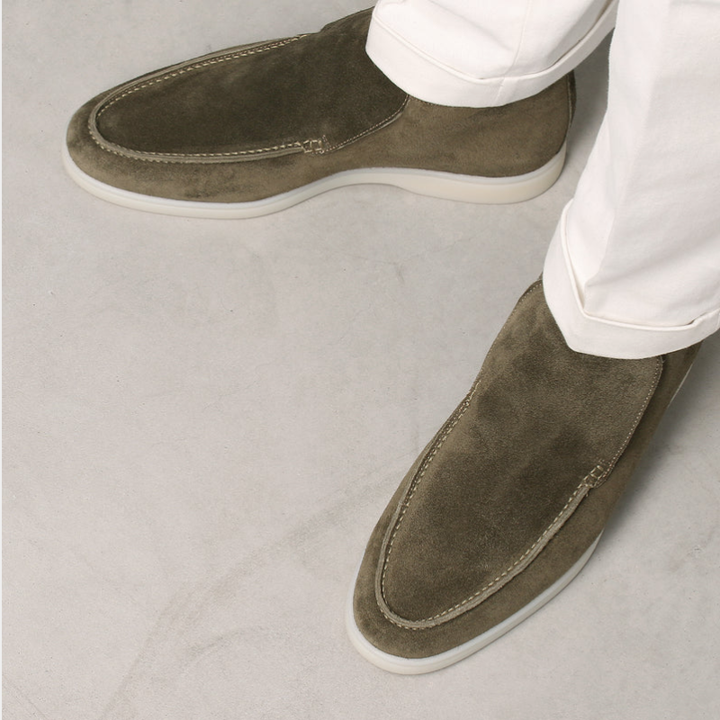 Classic Leather Mens Slip On Loafers