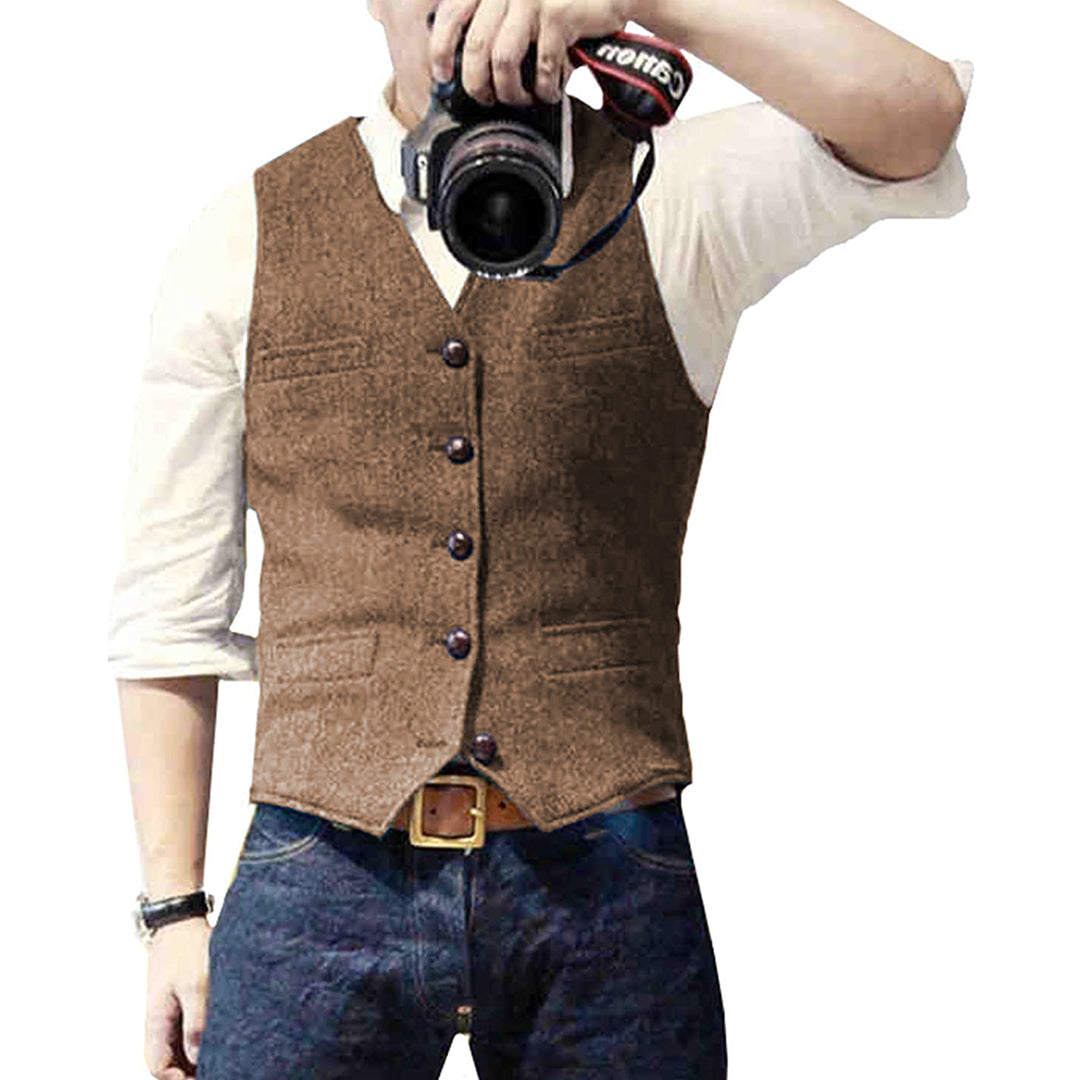 Relaxed Fit Blue Jean Vest