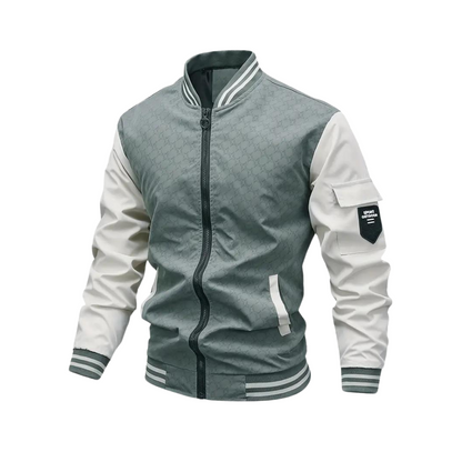 Relaxed Fit Men's Baseball Style Jacket