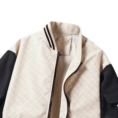 Relaxed Fit Men's Baseball Style Jacket