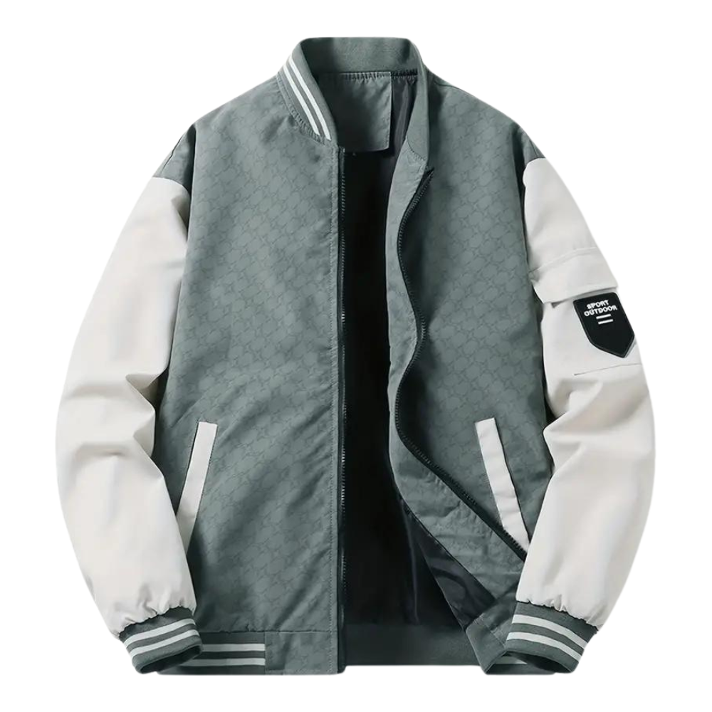 Relaxed Fit Mens Baseball Jacket - Olytrend