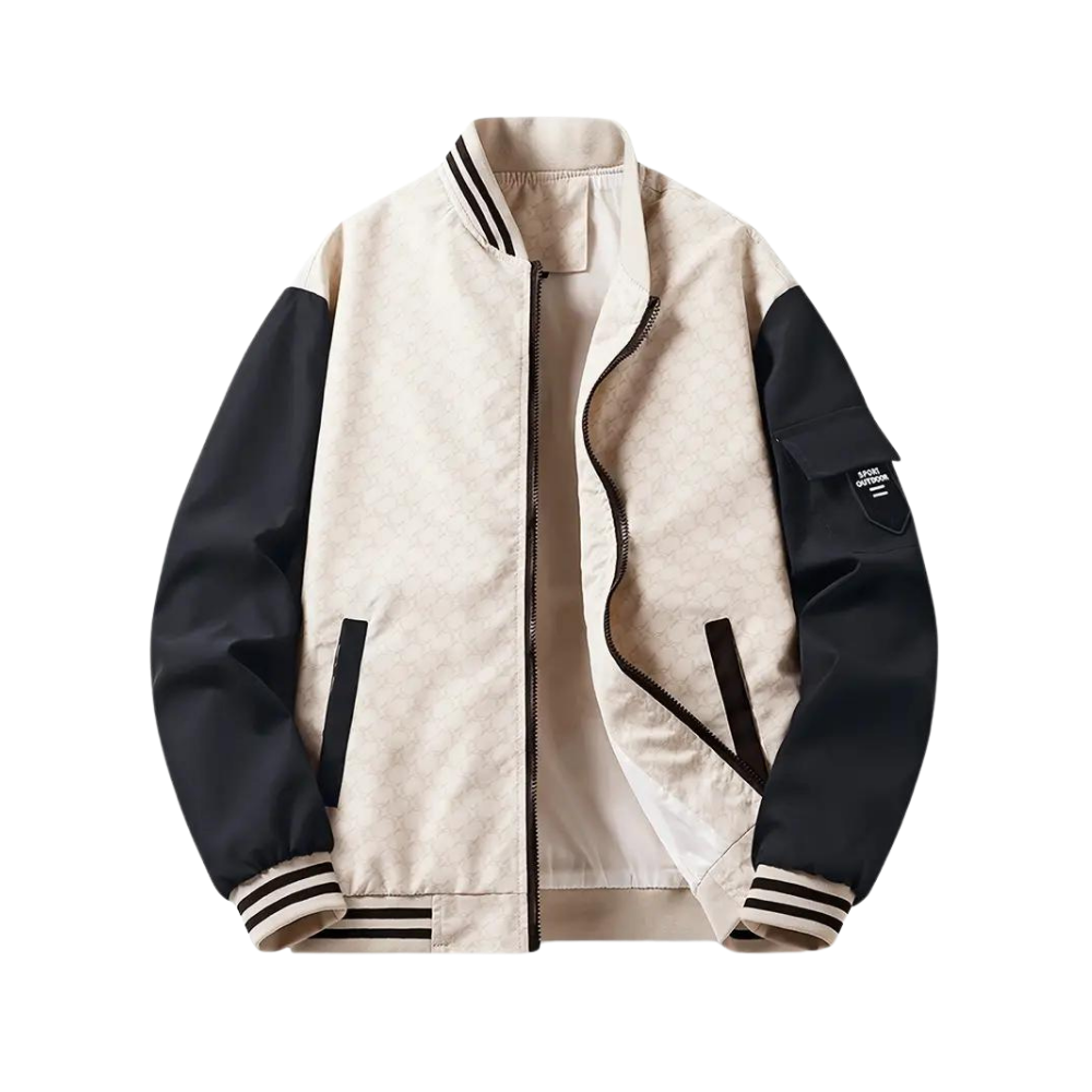 Relaxed Fit Men's Baseball Style Jacket