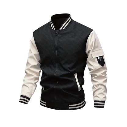 Relaxed Fit Men's Baseball Style Jacket