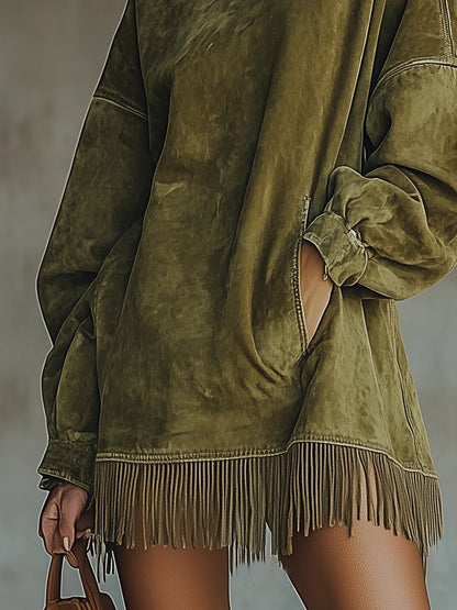 Comfortable Boho Fringe Dress