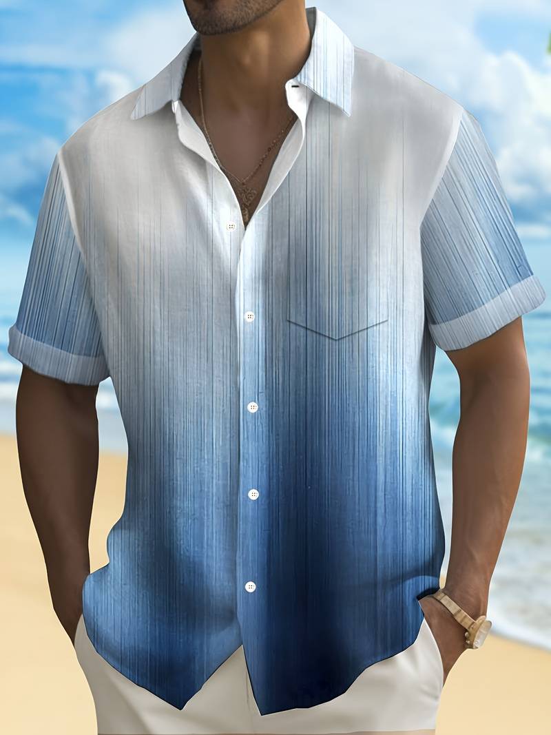 Casual Gradient Dress Shirt for Men - Nocini