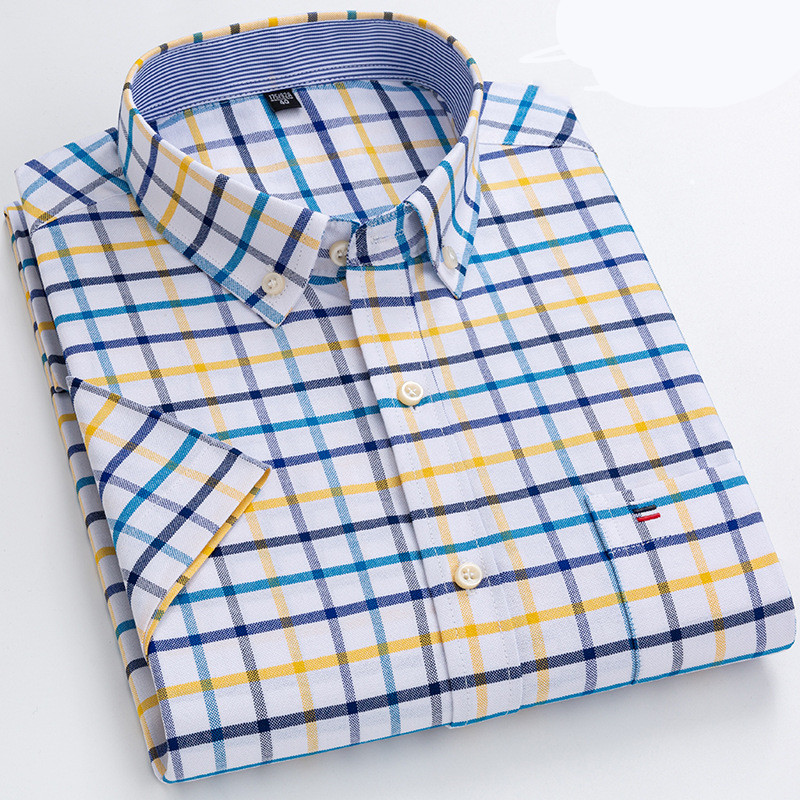 Comfortable Casual Checked Short Sleeve Shirt
