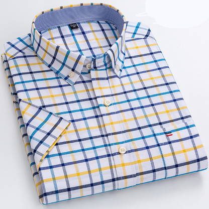 Comfortable Casual Checked Short Sleeve Shirt