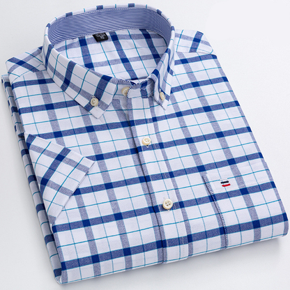 Comfortable Casual Checked Short Sleeve Shirt