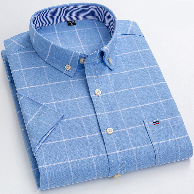 Comfortable Casual Checked Short Sleeve Shirt