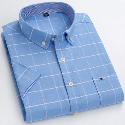 Comfortable Casual Checked Short Sleeve Shirt