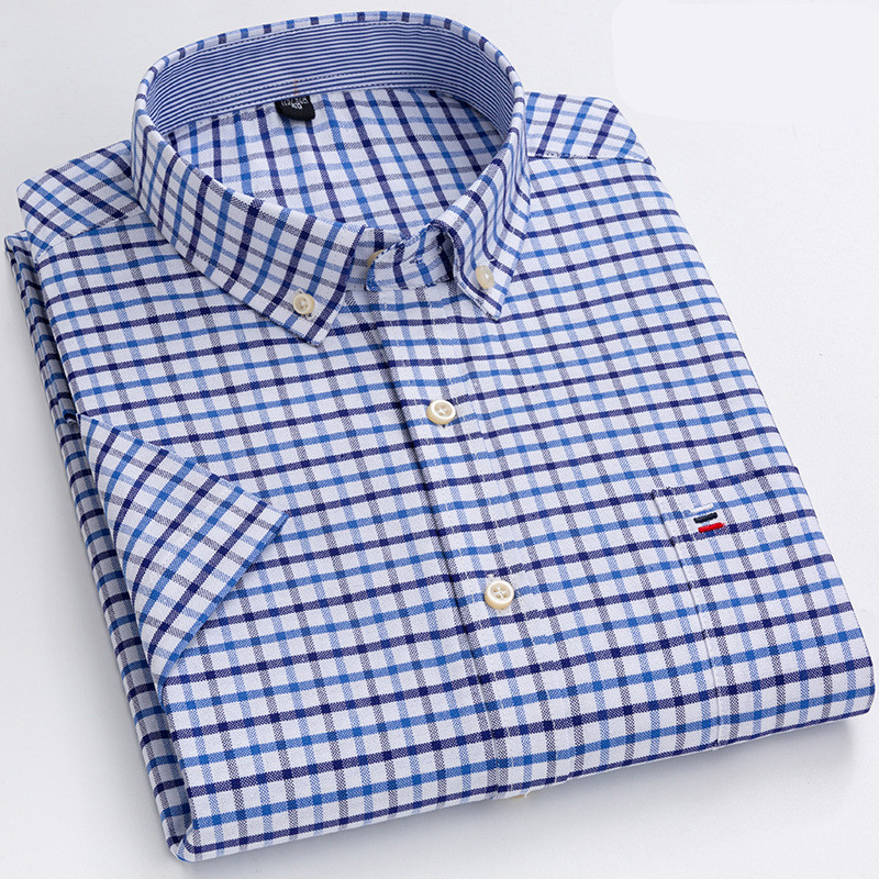 Comfortable Casual Checked Short Sleeve Shirt