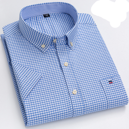 Comfortable Casual Checked Short Sleeve Shirt