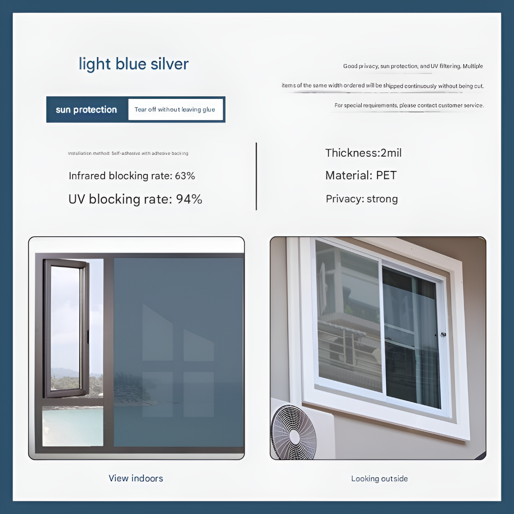 Frosted Glass Privacy Window Sticker