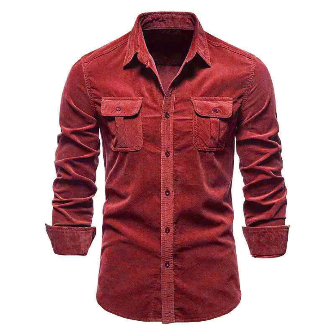 Rugged Textured Button Down Shirt for Men