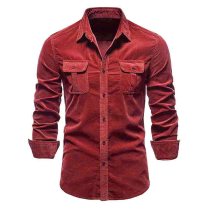 Rugged Textured Button Down Shirt for Men