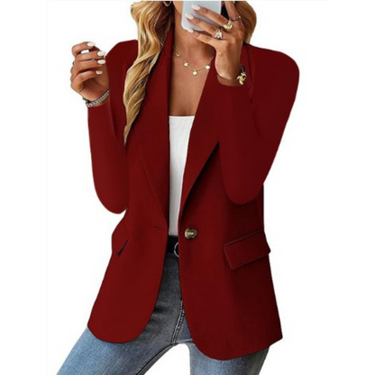 Classic Fit One Button Women's Office Blazer