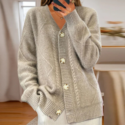 Classic Cozy Cable Knit Cardigan
