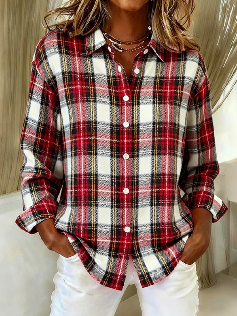 Timeless Plaid Women's Blouse - Olytrend