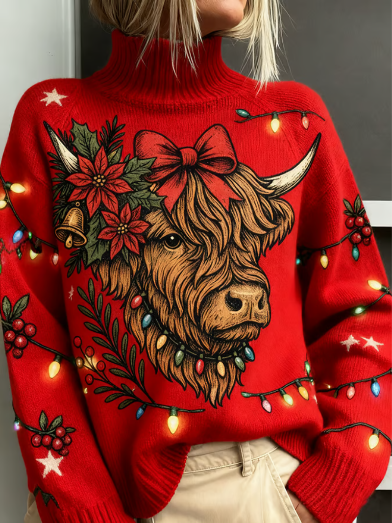 Traditional Holiday Crew Neck Sweater - Olytrend