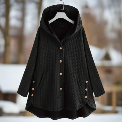 Cozy Oversized Hooded Women's Jacket - Nocini