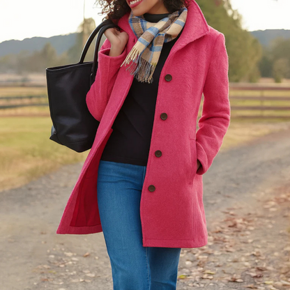 Timeless Button Front Trench Coat - Olytrend