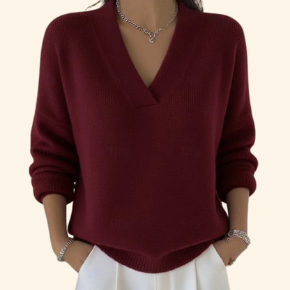 Comfortable Women's V-Neck Top - Olytrend