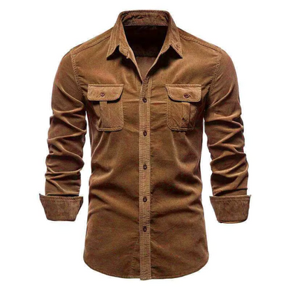 Rugged Textured Button Down Shirt for Men