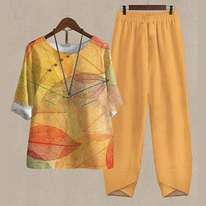 Stylish Women's Summer Shirt & Wide Leg Pant Set