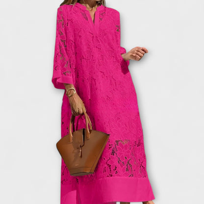 Elegant Floral Embroidered Party Dress