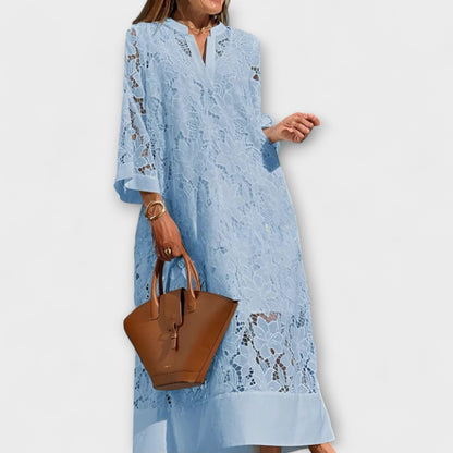 Elegant Floral Embroidered Party Dress