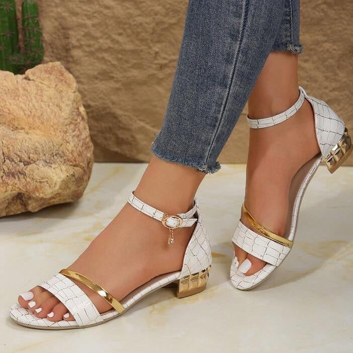 Ladies High Heel Ankle Buckle Sandals
