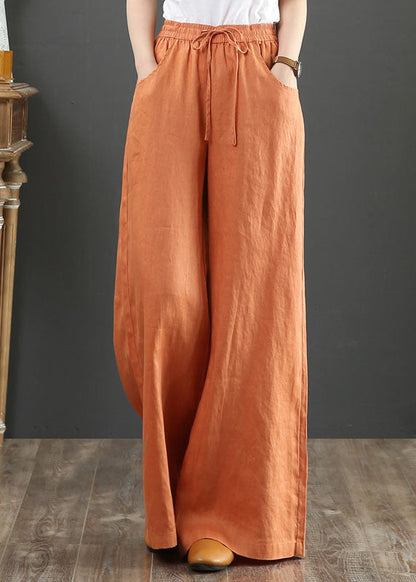 Comfortable Women's Straight Leg Pants Elastic Waist