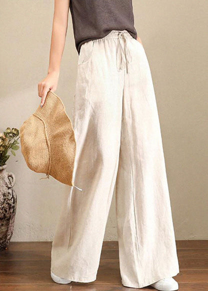 Comfortable Women's Straight Leg Pants Elastic Waist - Nocini