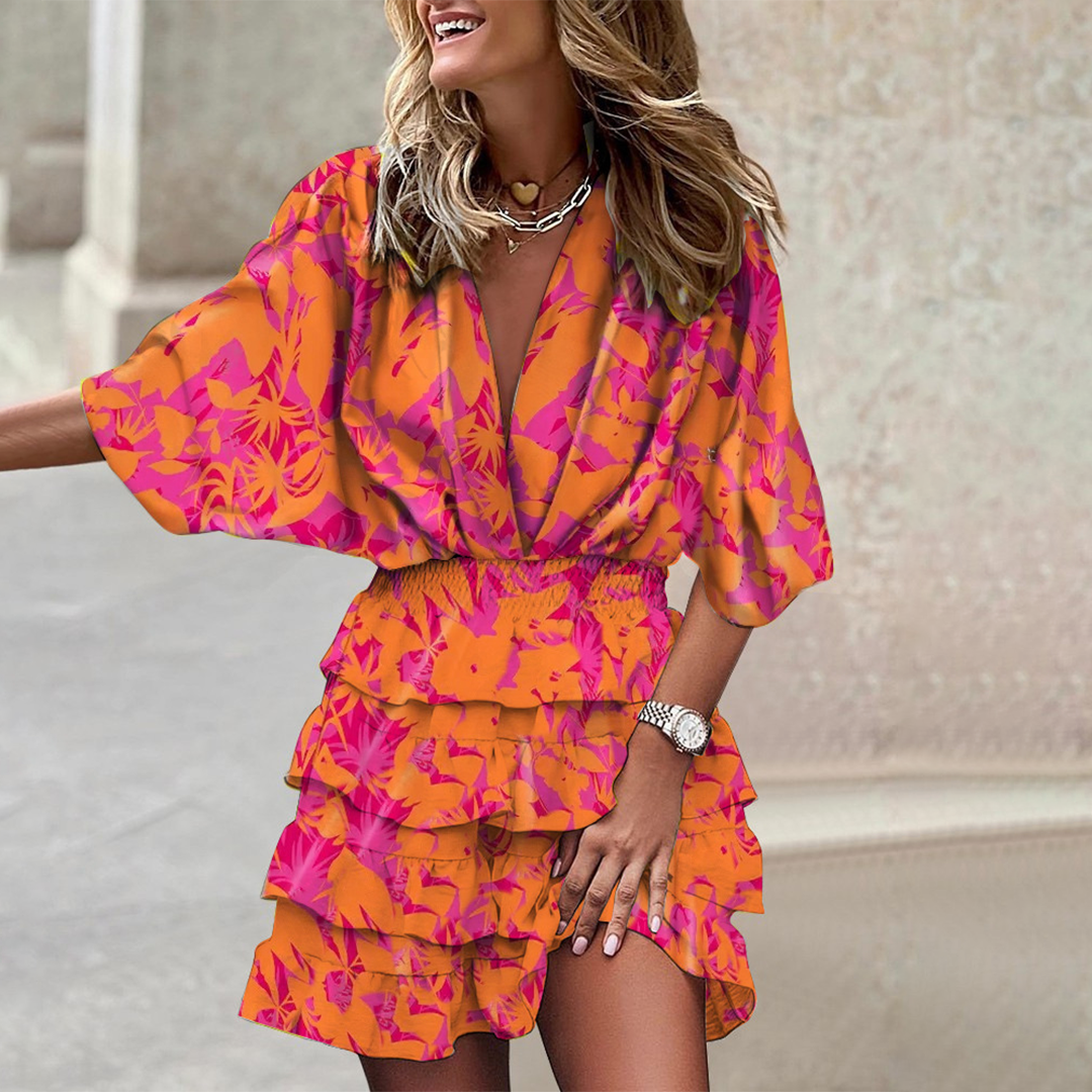 Sleeveless Geometric Print Mini Dress