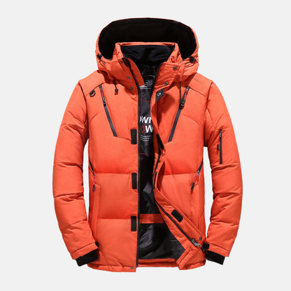 Warm Hooded Down Puffer Jacket for Men