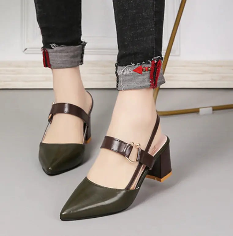 Classic Comfortable Slingback Heels for Women