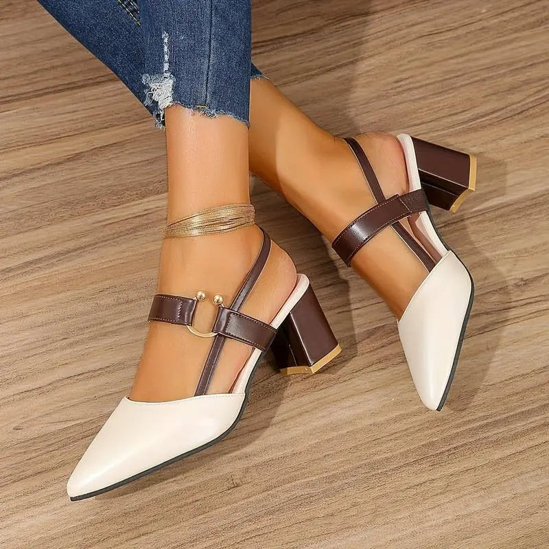 Classic Comfortable Slingback Heels for Women