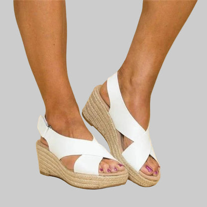 Ladies High Heel Canvas Shoes