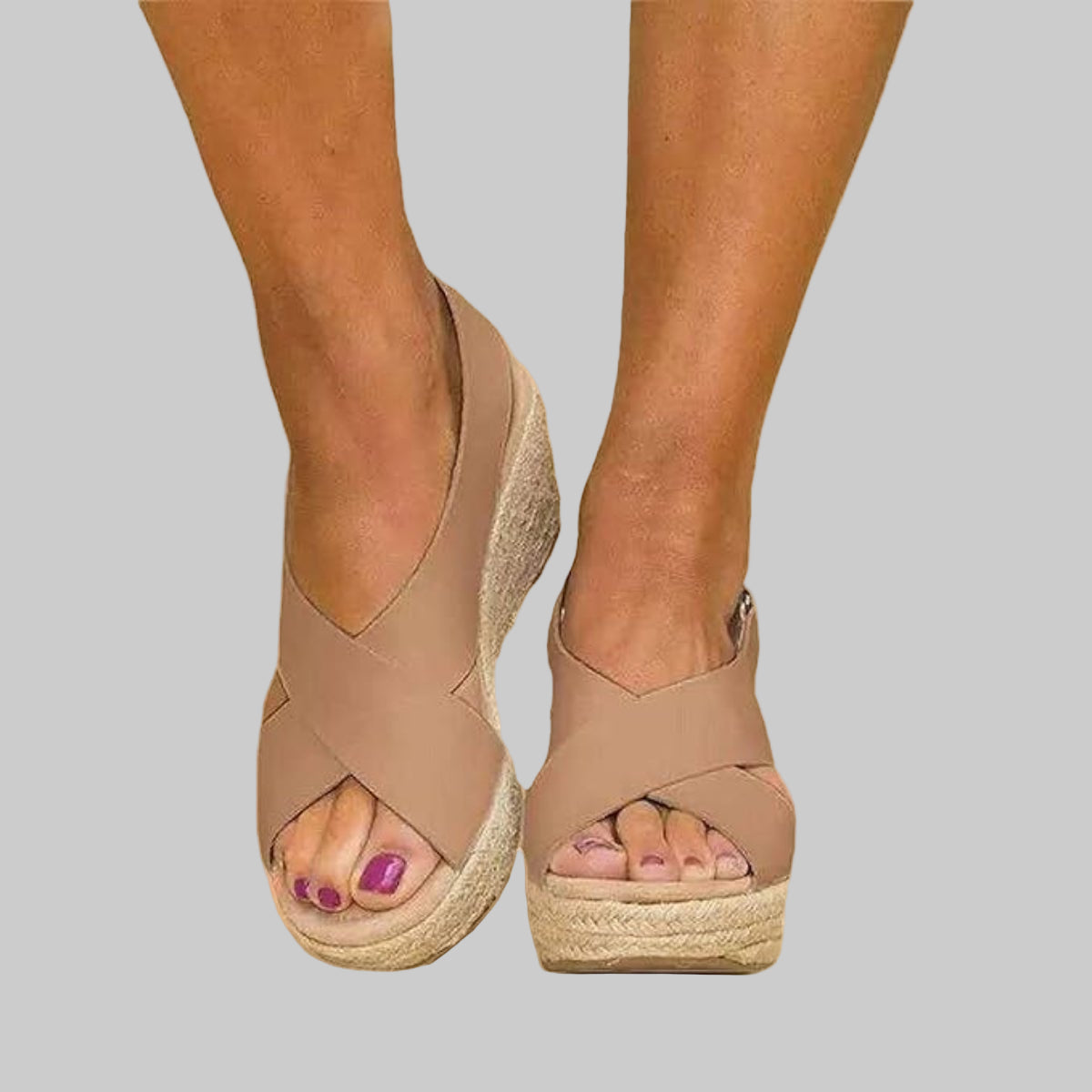 Ladies High Heel Canvas Shoes